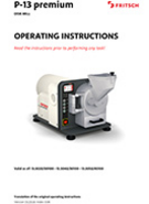 Operating manual Disk Mill PULVERISETTE 13 premium line