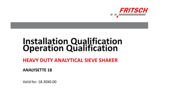 IQ/OQ documentation (questionnaire format - implementation not included)